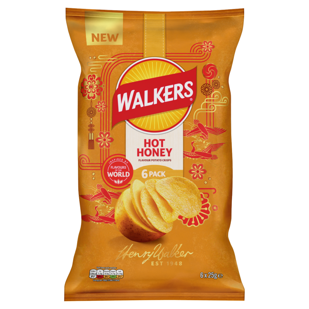 Walkers Snacks Hot Honey Multipack Crisps 6 x 25g