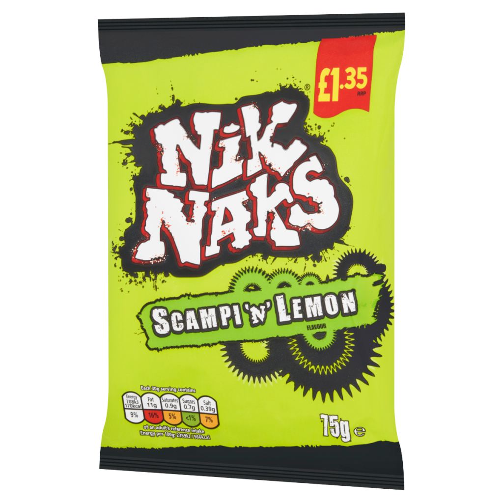 Nik Naks Scampi ‘N’ Lemon Flavour 75g