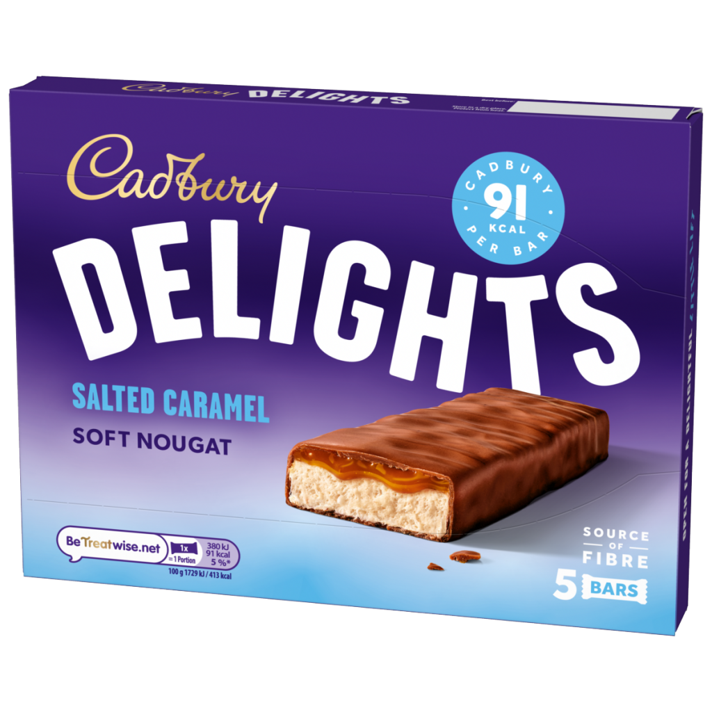 Cadbury Delights Chocolate Salted Caramel 4 Pack Multipack 110 g