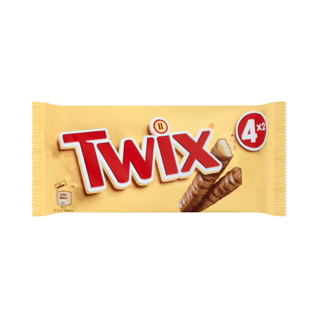 Twix Caramel Multipack Chocolate Bars 40g x 4