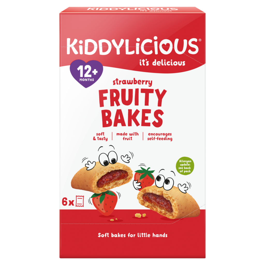 Kiddylicious Strawberry Fruity Bakes 12+ Months 6 x 22g (132g)