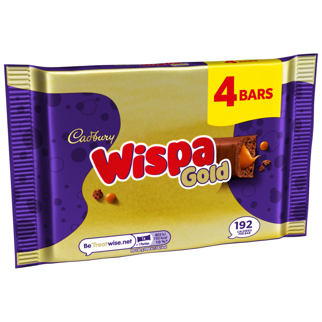 Cadbury Wispa Gold Chocolate Bar 4 Pack Multipack (4×38.3g) 153.2 g