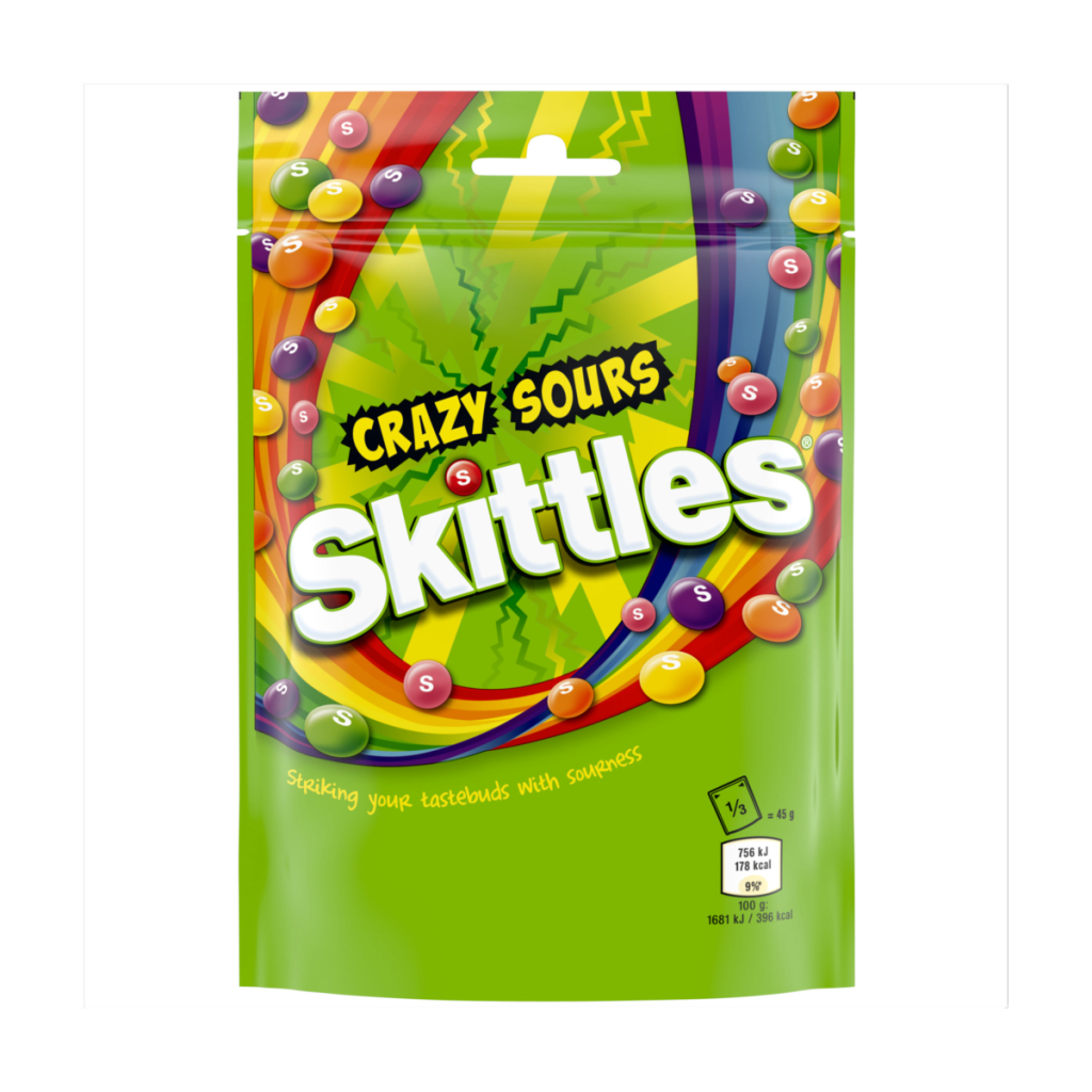 Skittles Sours Sweets Bag 136g