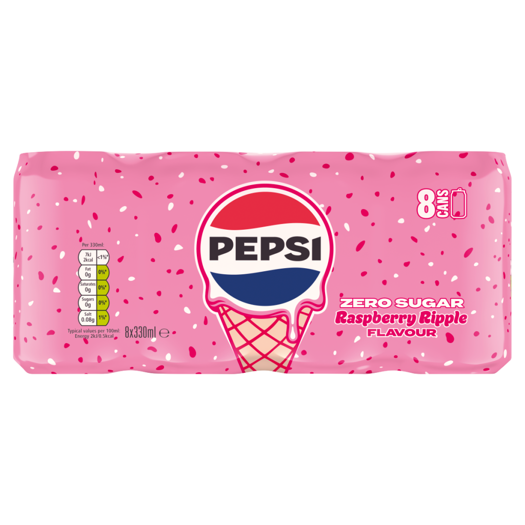 Pepsi Raspberry Ripple Flavour 8 x 330ml