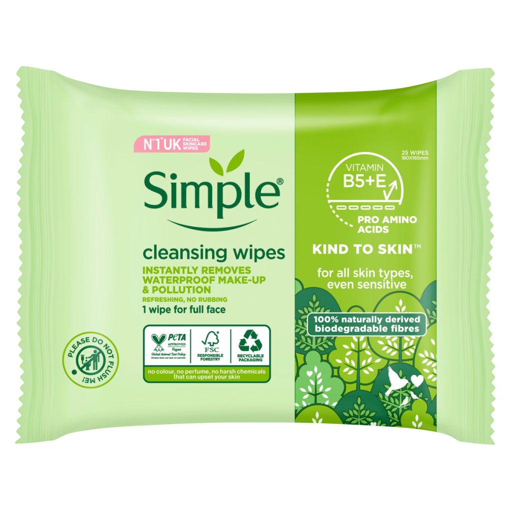 Simple Kind to Skin Cleansing Wipes 25 wipes