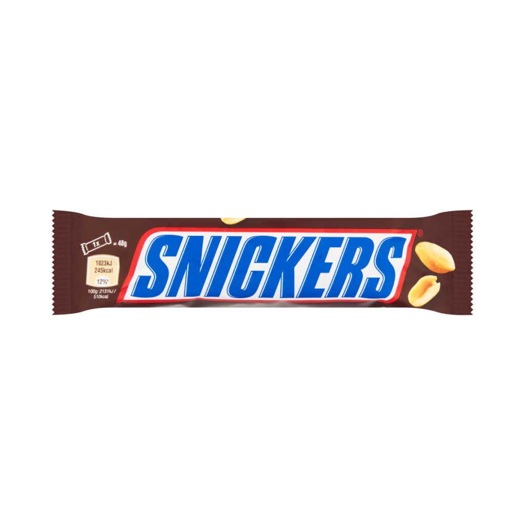 Snickers Caramel, Nougat, Peanuts & Milk Chocolate Snack Bar 48g
