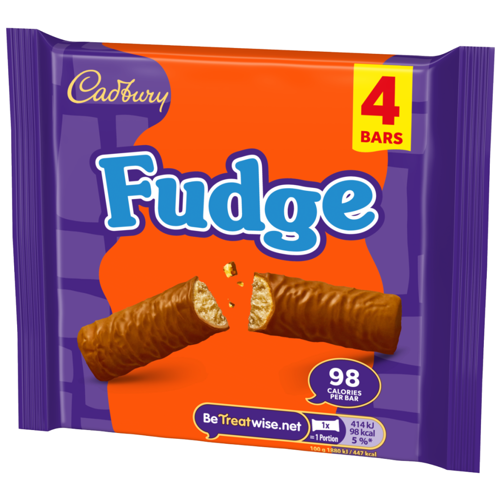 Cadbury Fudge Chocolate Bar 4 Pack Multipack 88 g (4 x 22g)