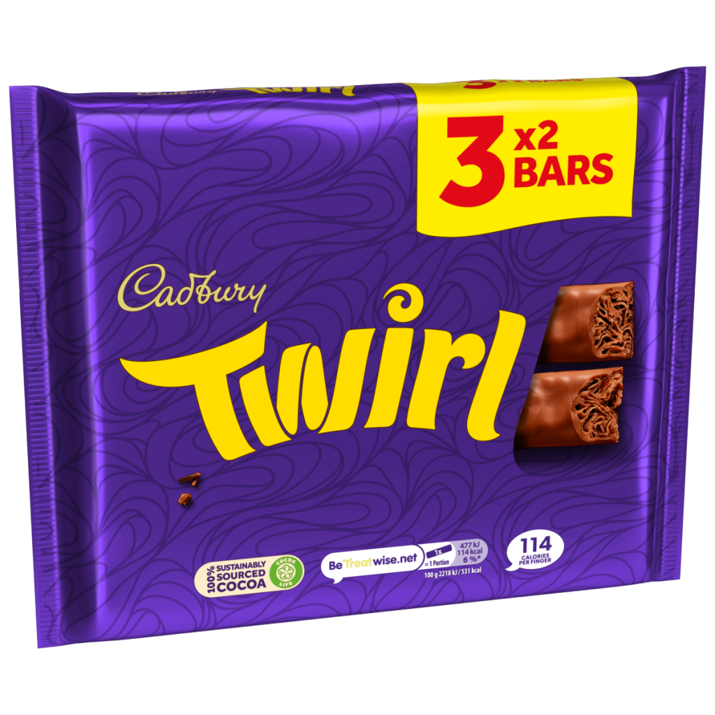 Cadbury Twirl Milk Chocolate 3 Pack Multipack 129 g