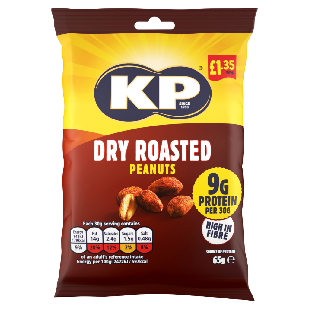 KP Dry Roasted Peanuts 65g