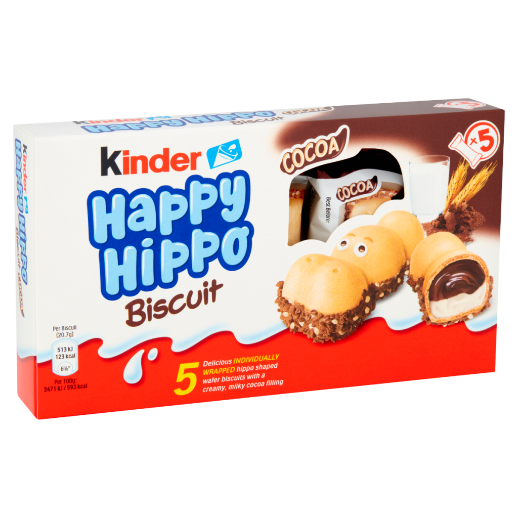 Kinder Happy Hippo Chocolate Cream Biscuits Multipack 5 x 20.7g (103g)