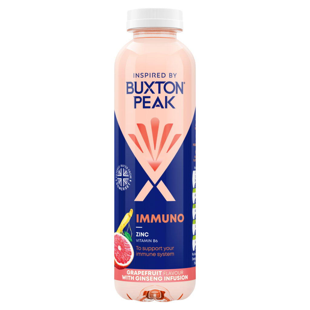 Buxton Peak Immuno Grapefruit Flavour with Ginseng Infusion 400ml