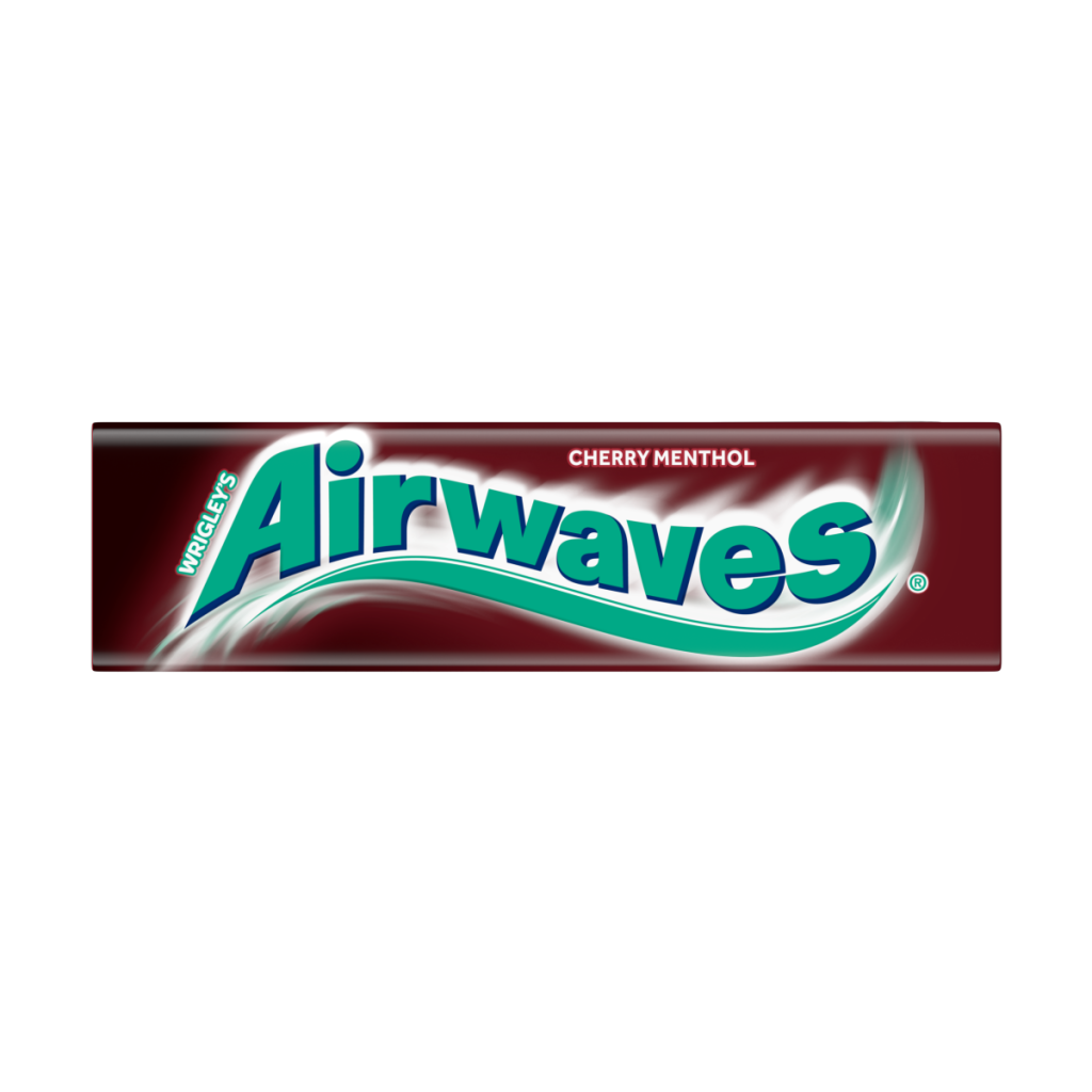 Airwaves Cherry Menthol Sugar Free Chewing Gum x10 Pieces