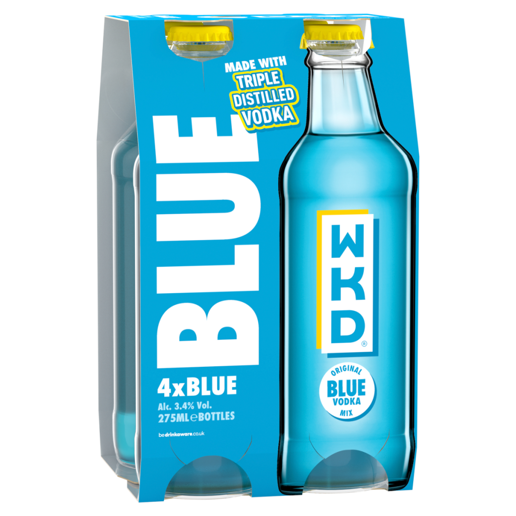 WKD Original Blue Vodka Mix 4 x 275ml