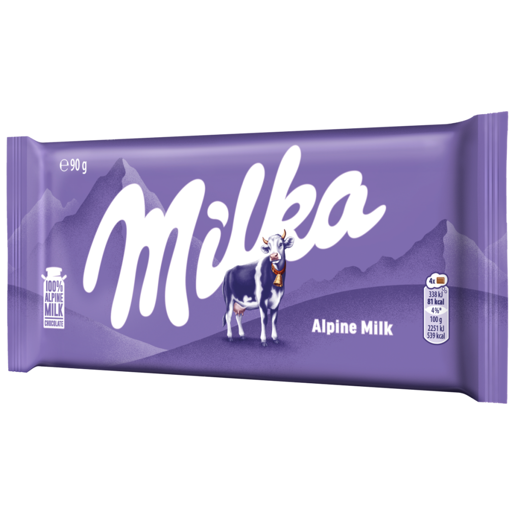 Milka Alpine Milk Chocolate Bar 90g
