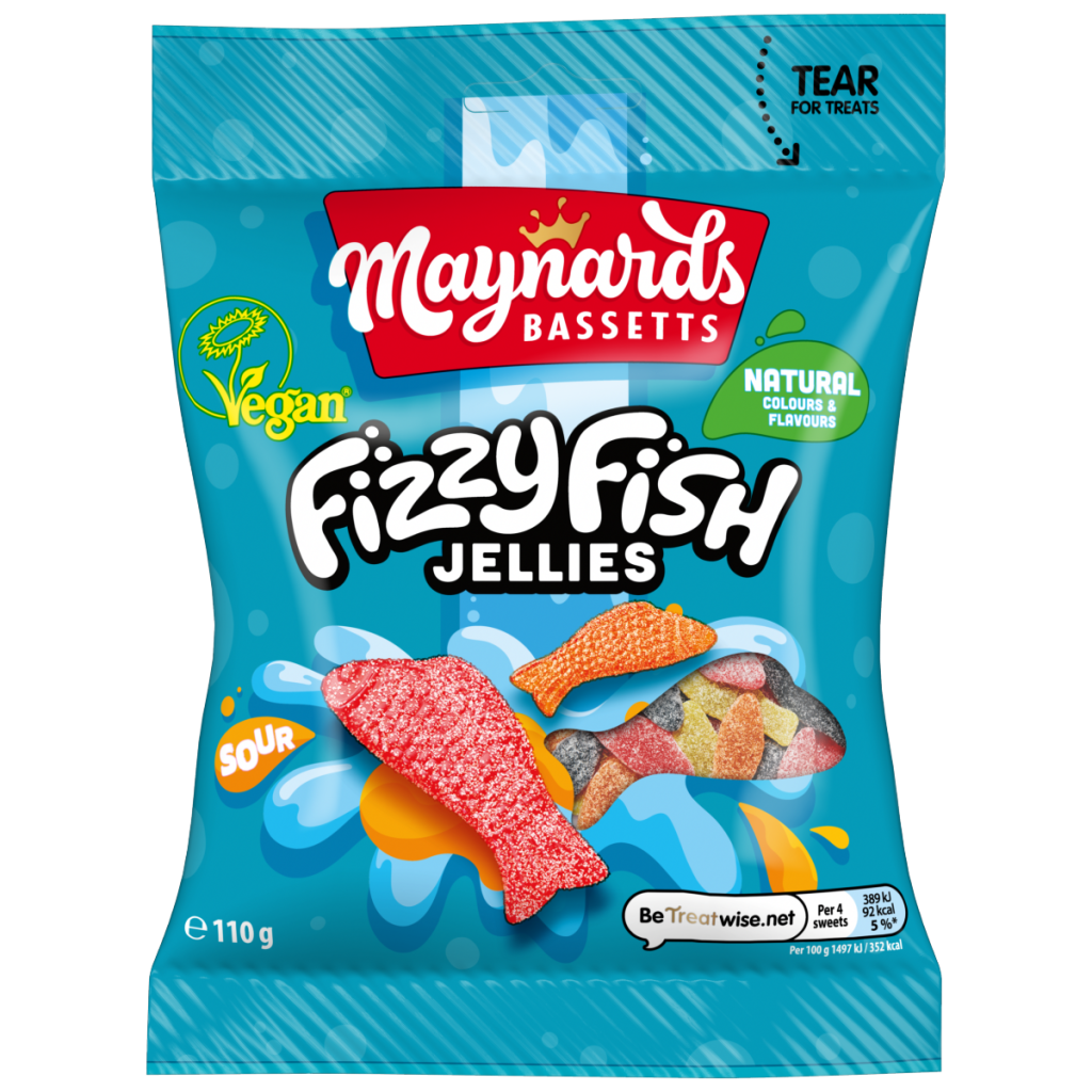 Maynards Bassetts Fizzy Fish Jelly 110g