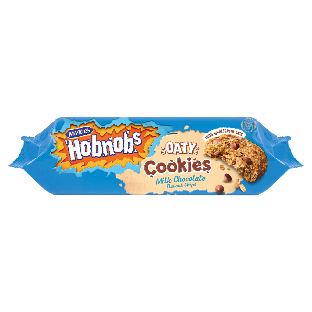 McVitie’s Hobnobs Milk Chocolate Flavour Chips Oaty Cookies 155g