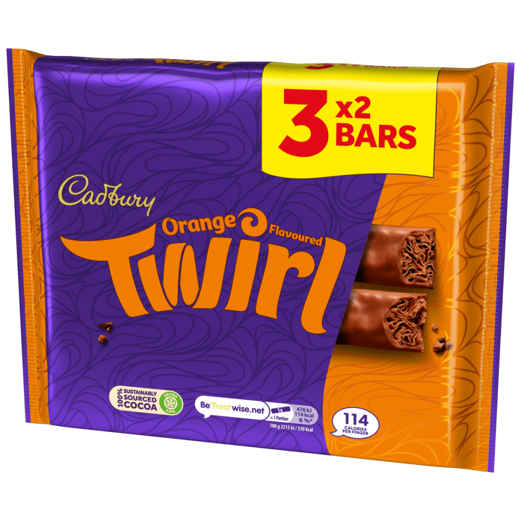Cadbury Twirl Orange Chocolate 3 Pack Multipack 129 g