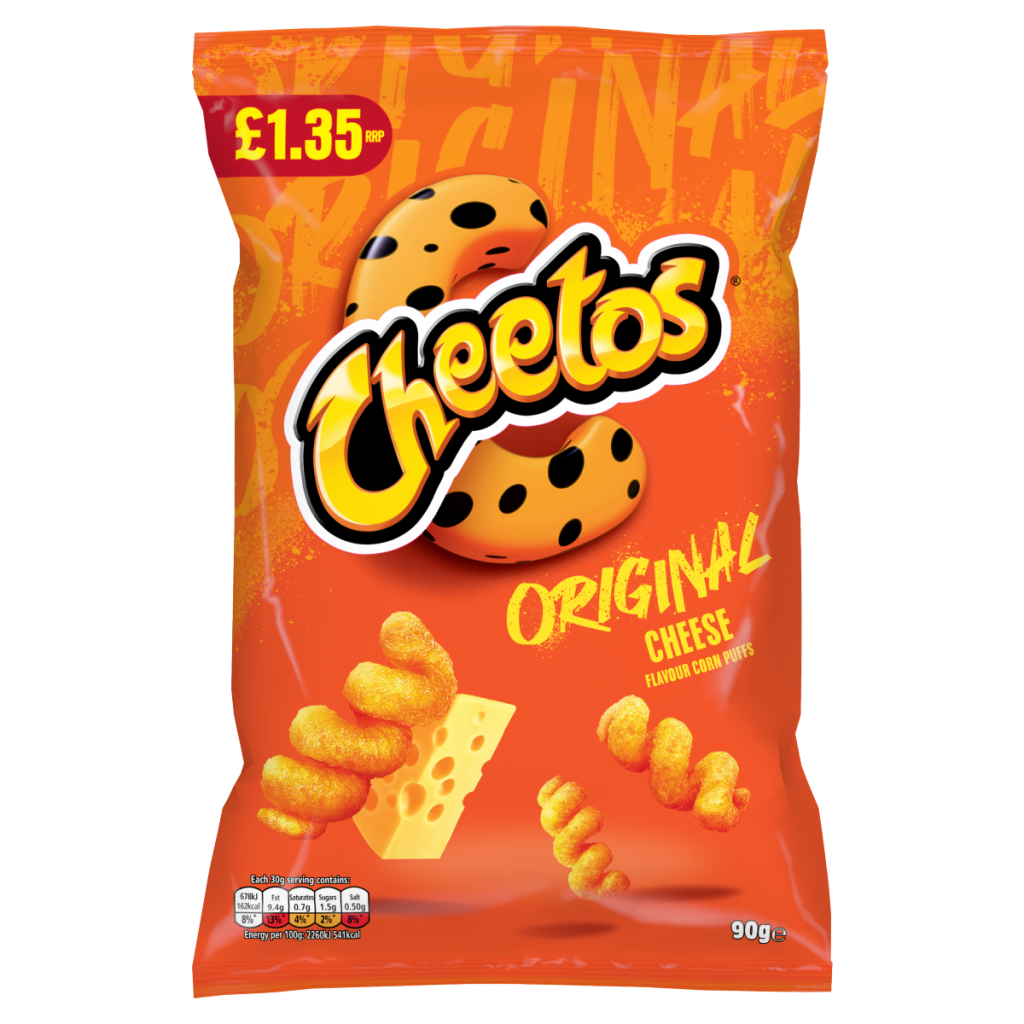 Cheetos Original Snacks Cheese Corn Puffs 90g PMP RRP £1.35