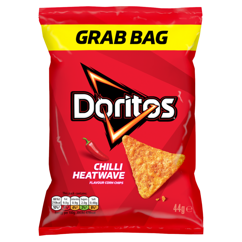 Doritos Chilli Heatwave Crisps Grab Bag Tortilla Chips 44g