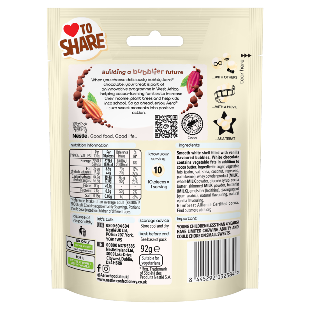 Aero Bubbles Milk Chocolate 92g