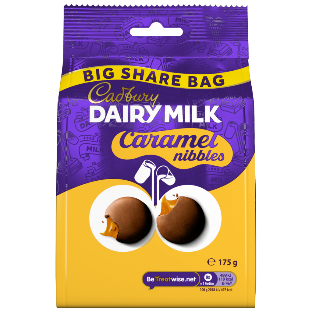 Cadbury Dairy Milk Caramel Nibbles Chocolate Sharing Bag 175 g