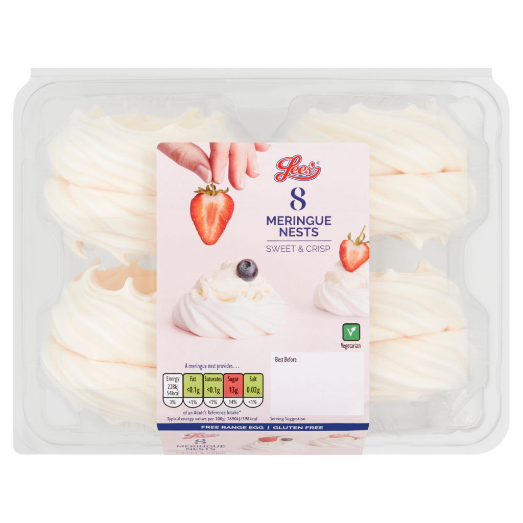 Lees’ 8 Meringue Nests Sweet & Crisp