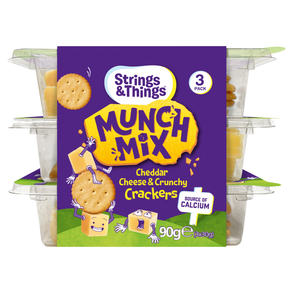Strings & Things Munch Mix Cheddar Cheese & Crunchy Crackers 90g (3 x 30g)