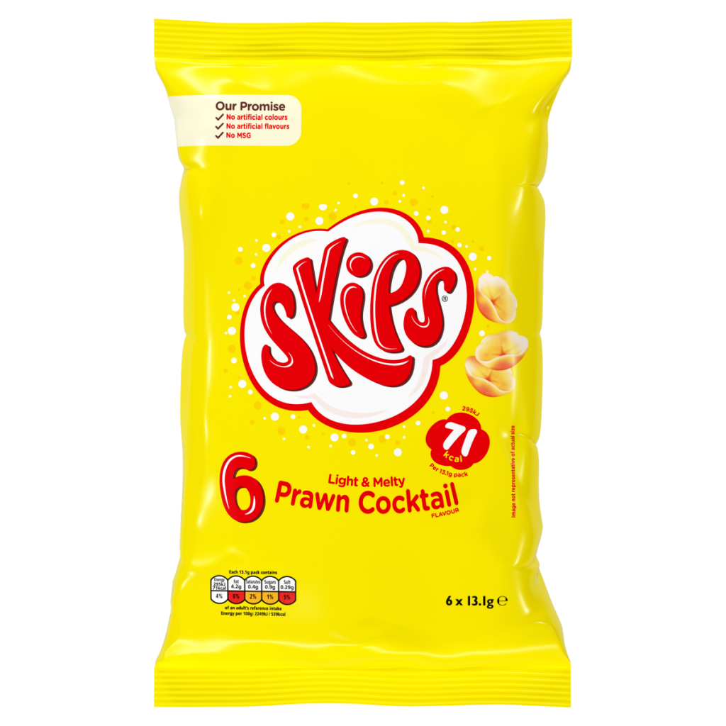 Skips Prawn Cocktail Flavour 6 x 13.1g