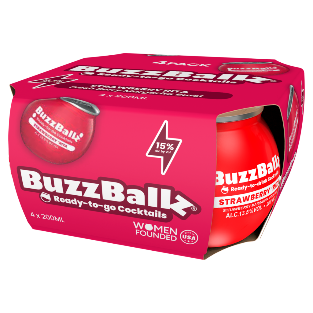 BuzzBallz Strawberry Rita 4 x 200ml