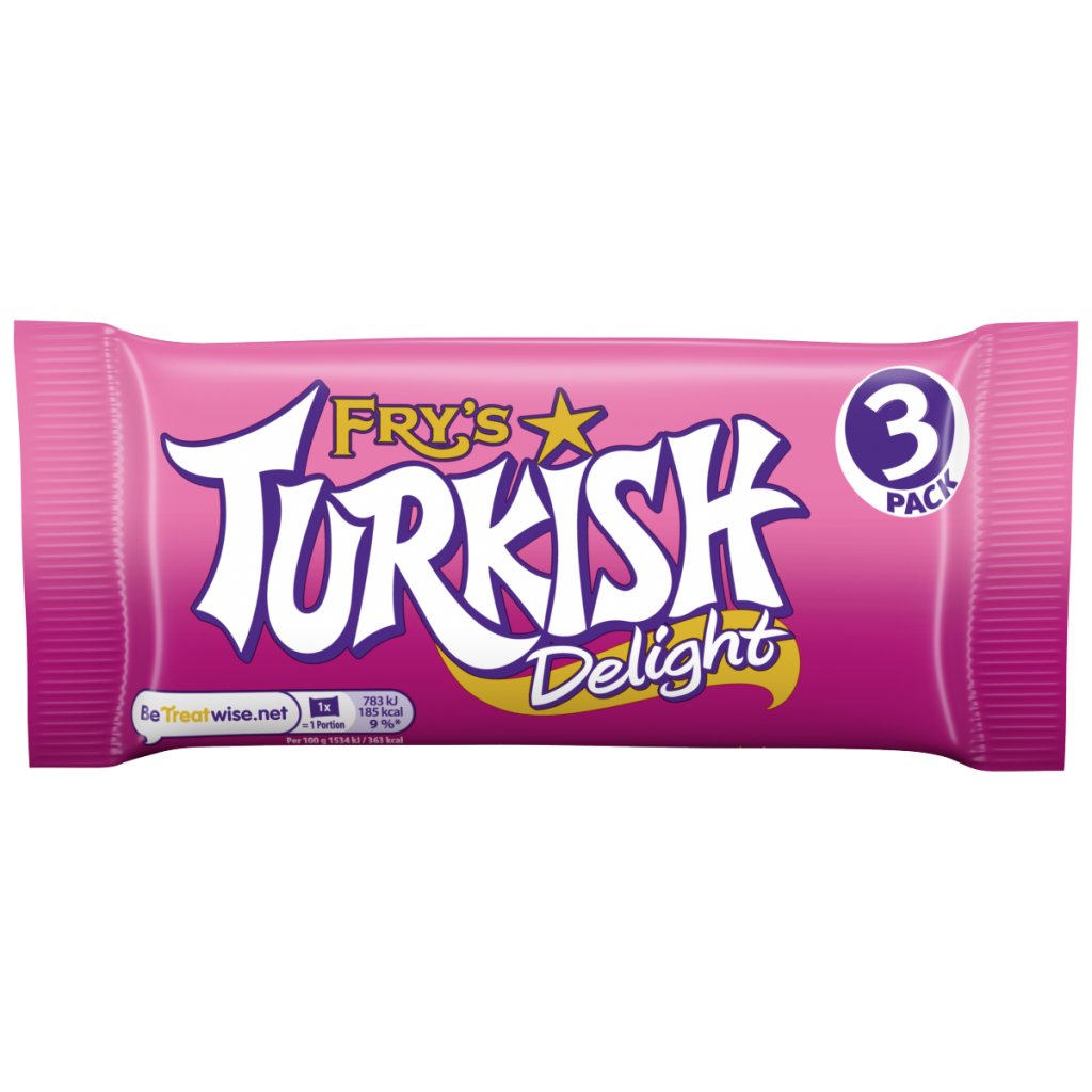 Fry’s Turkish Delight Chocolate Bar 3 Pack Multipack 153g (3 x 51g)