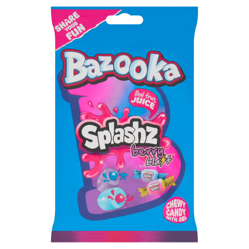 Bazooka Splashz Berry Blast Chewy Candy with Gel 140g