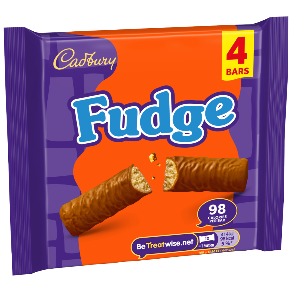Cadbury Fudge Chocolate Bar 4 Pack Multipack 88 g (4 x 22g)