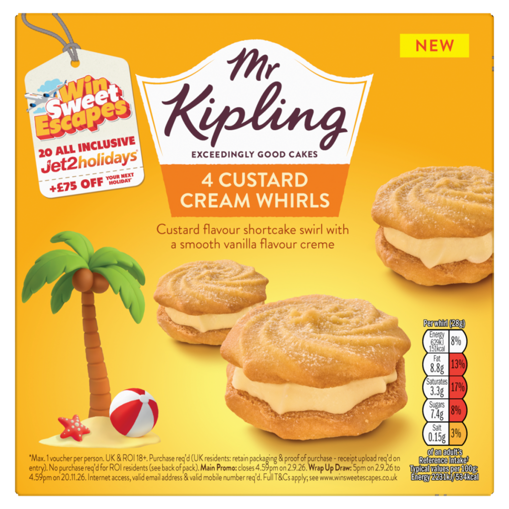 Mr Kipling 4 Custard Cream Whirls