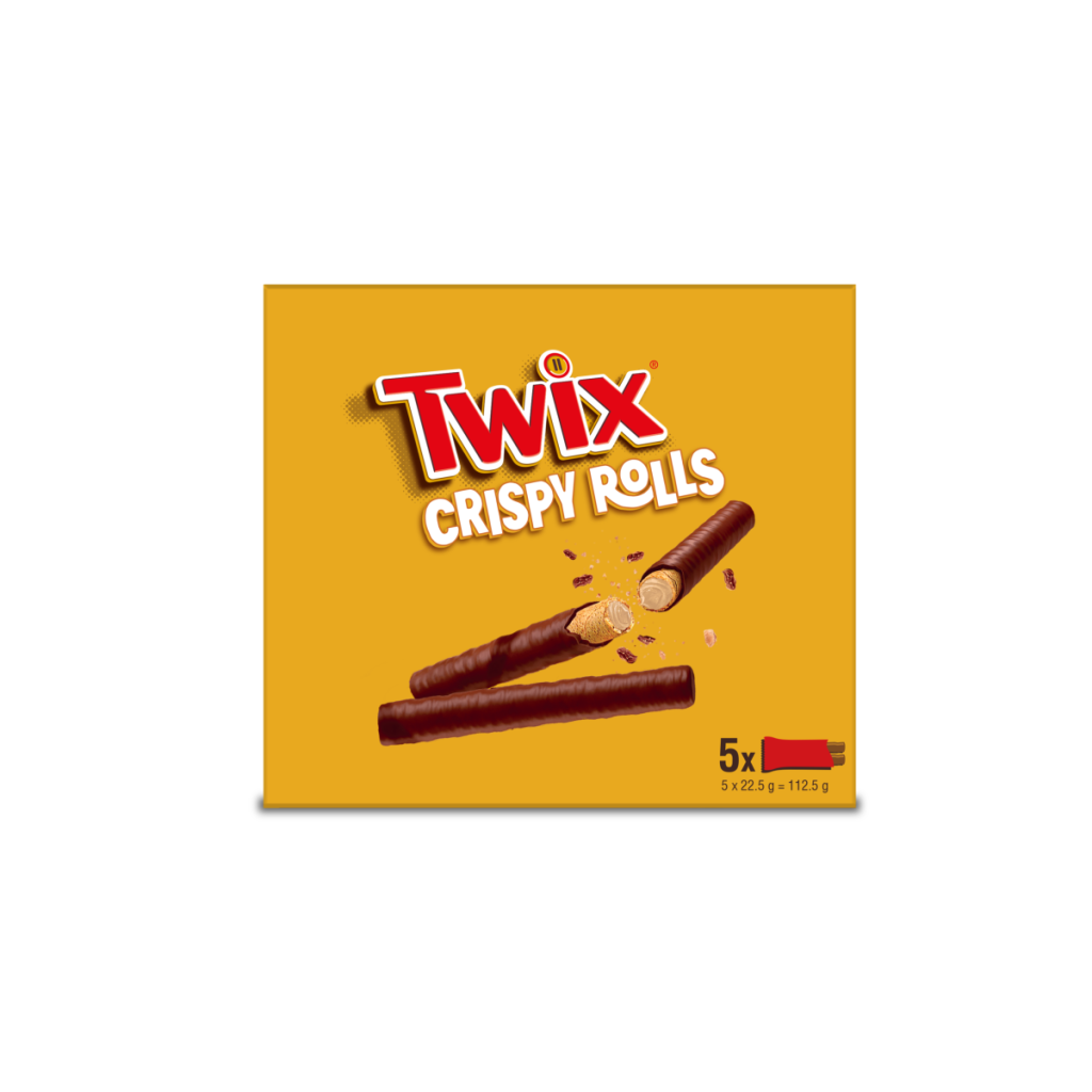Twix Milk Chocolate Crispy Rolls Snack Bar Multipack 5 x 22.5g Bars