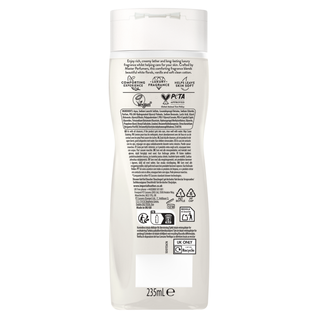 Imperial Leather Cotton Flower & Vanilla Body Wash 235ml