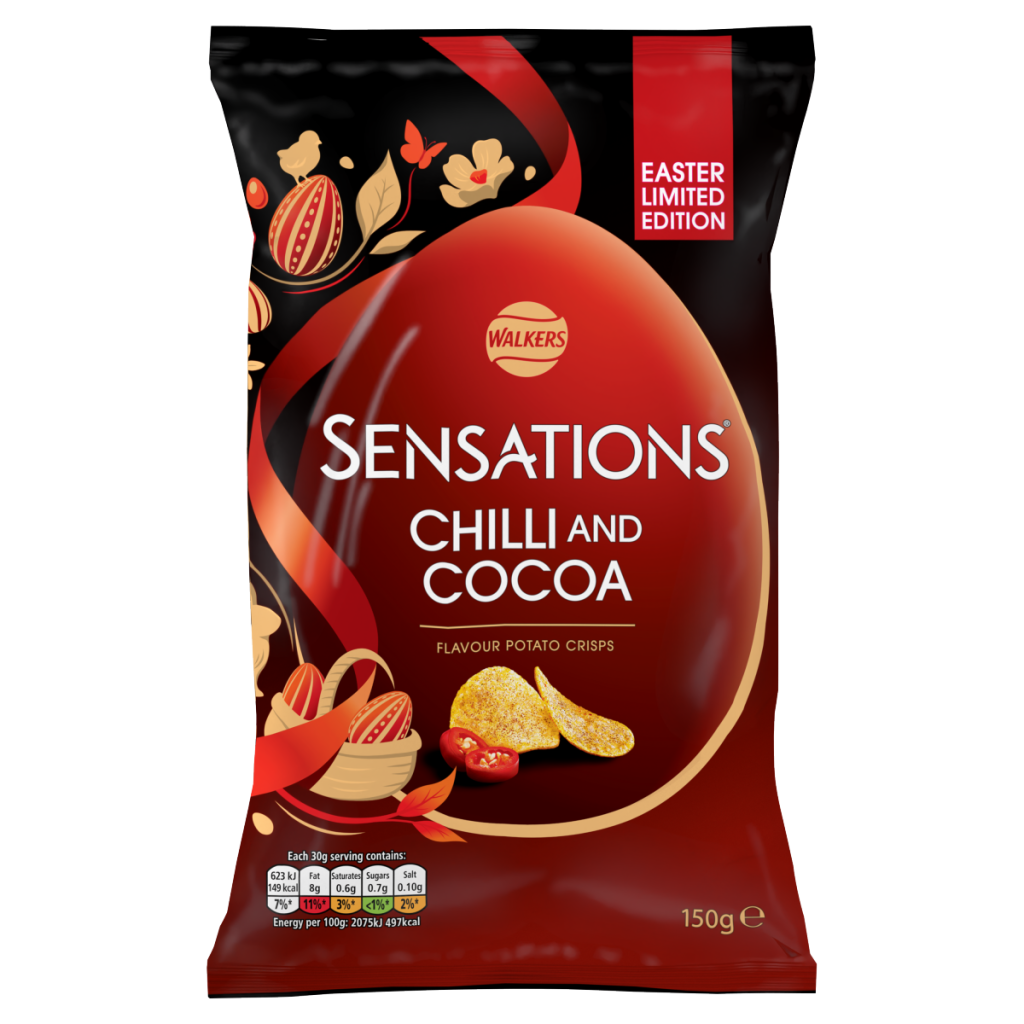 Walkers Sensations Snacks Chilli & Cocoa Sharing Crisps 150g