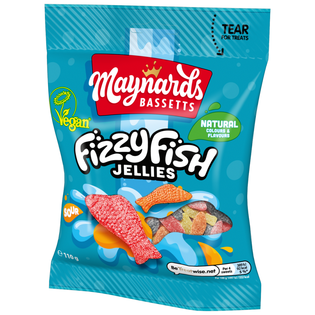 Maynards Bassetts Fizzy Fish Jelly 110g