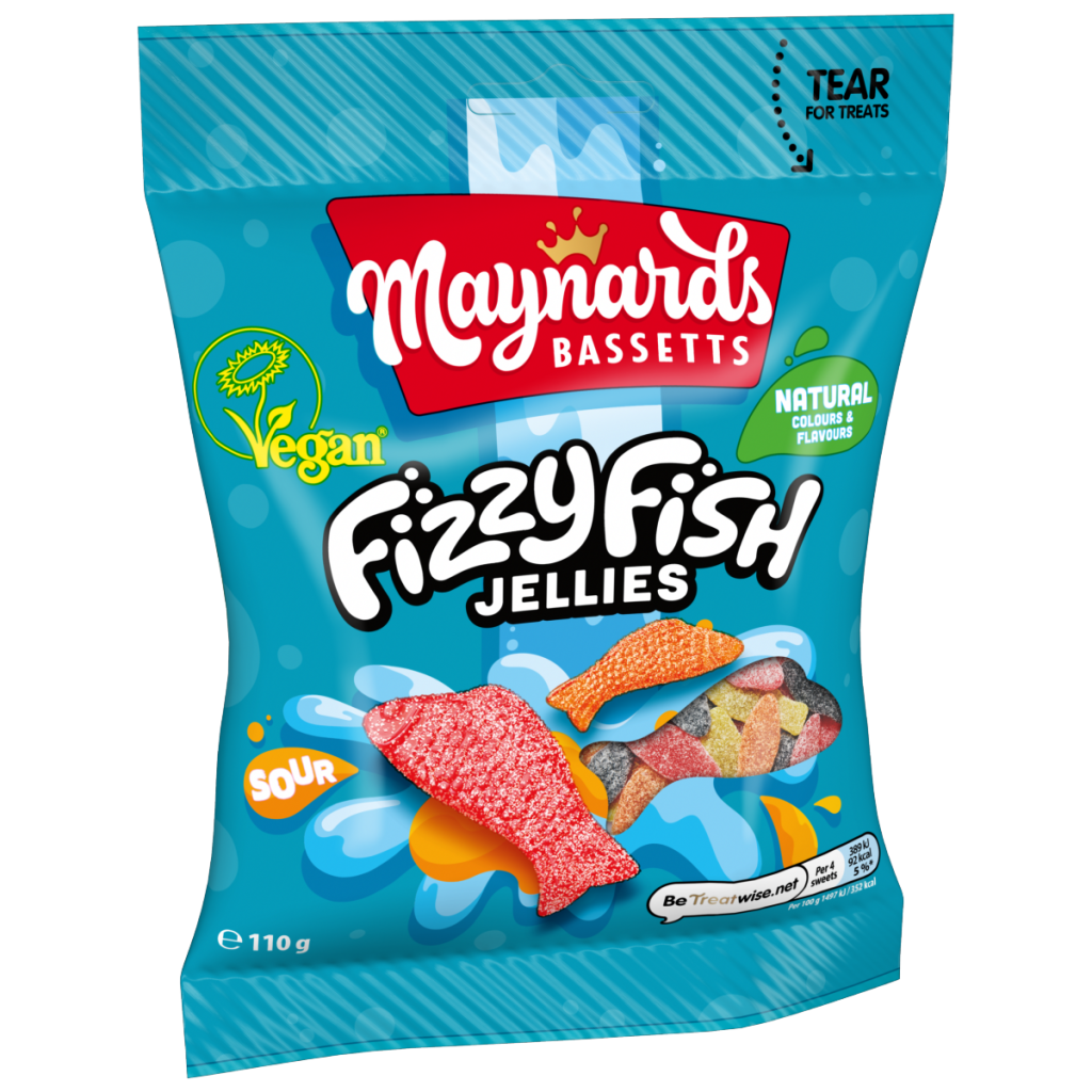 Maynards Bassetts Fizzy Fish Jelly 110g
