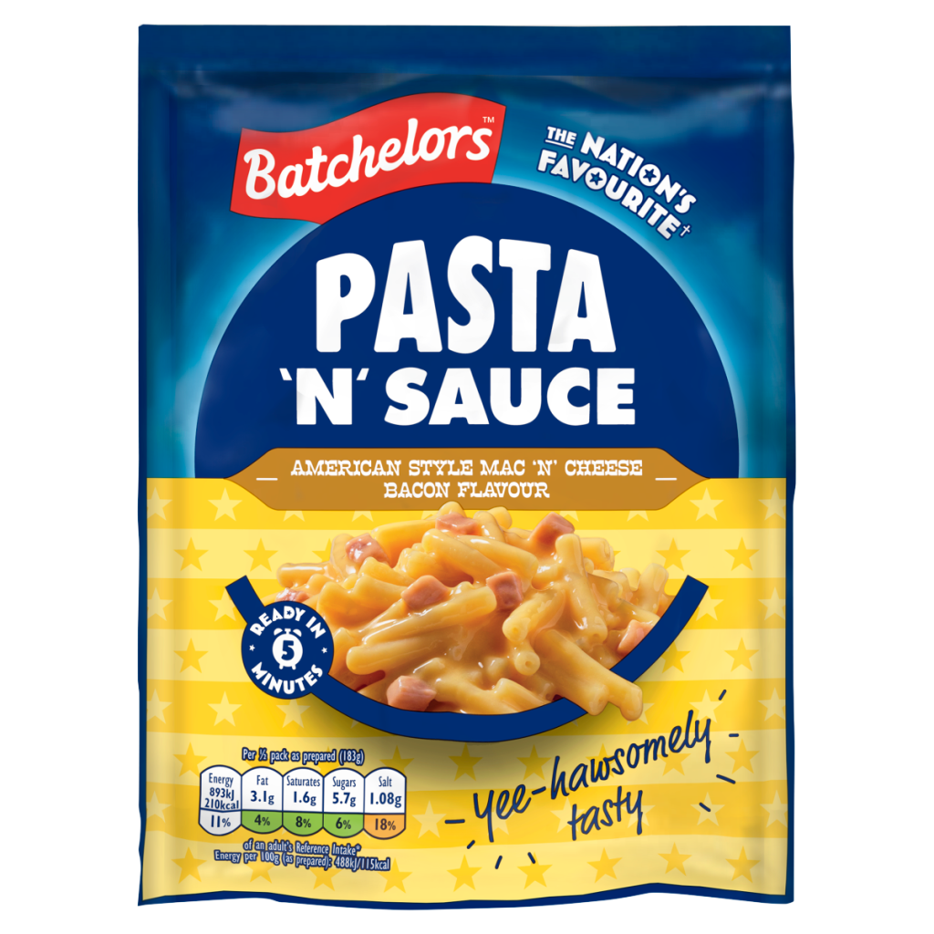 Batchelors Pasta ‘N’ Sauce American Style Mac ‘N’ Cheese Bacon Flavour 99g