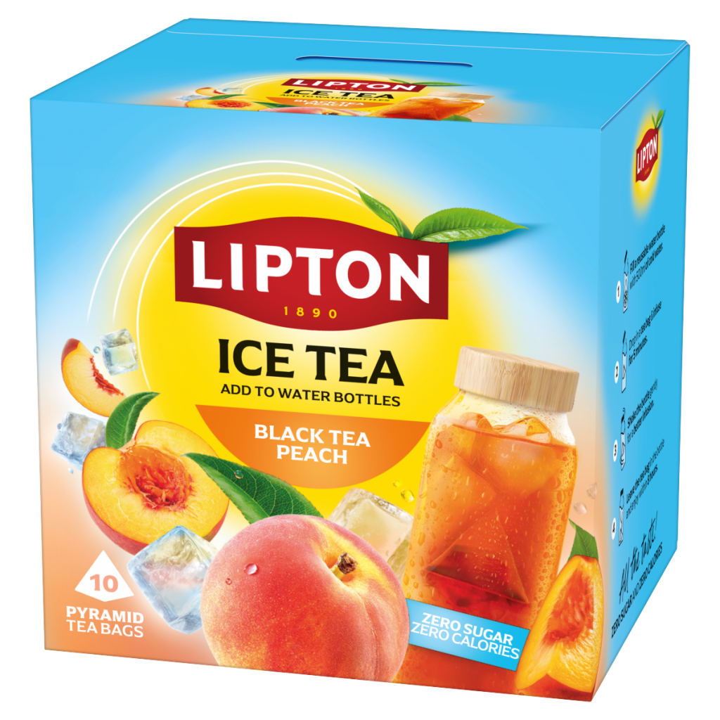 Lipton Black Tea Peach Pyramid Ice Tea Bags 35g (10 x 3.5g)