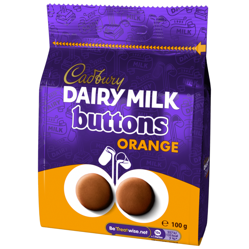 Cadbury Dairy Milk Chocolate Orange Buttons Bag 100g