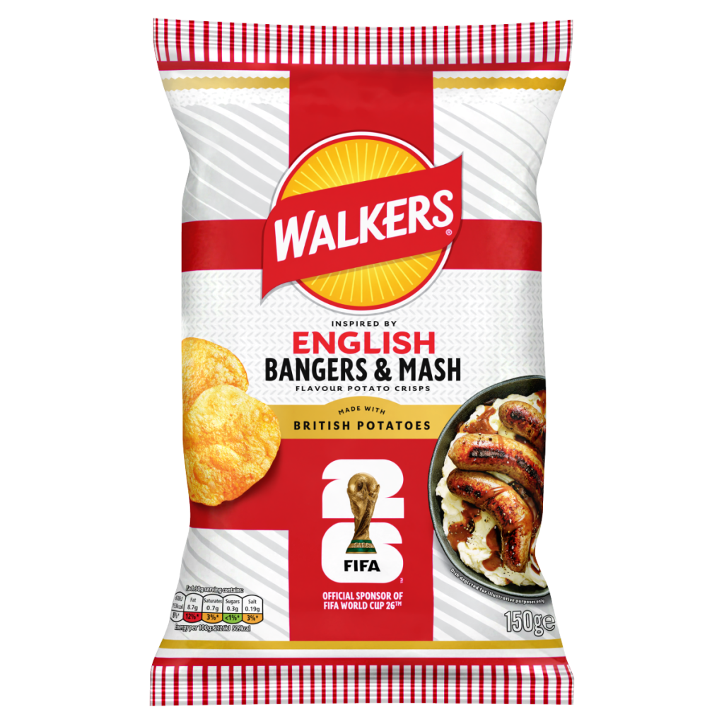 Walkers English Bangers and Mash Sharing Crisps 150g