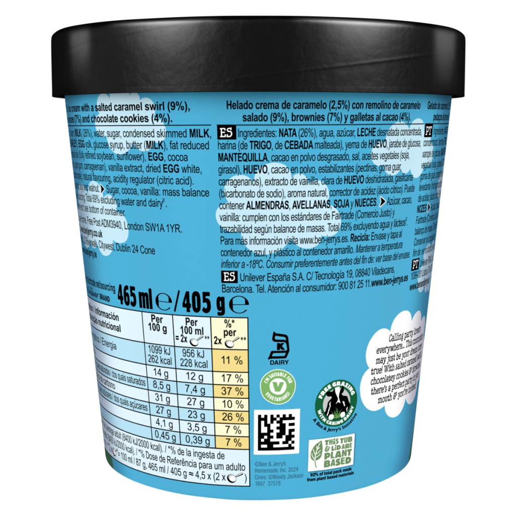 Ben & Jerry’s Ice Cream Caramel Brownie Party 465 ML
