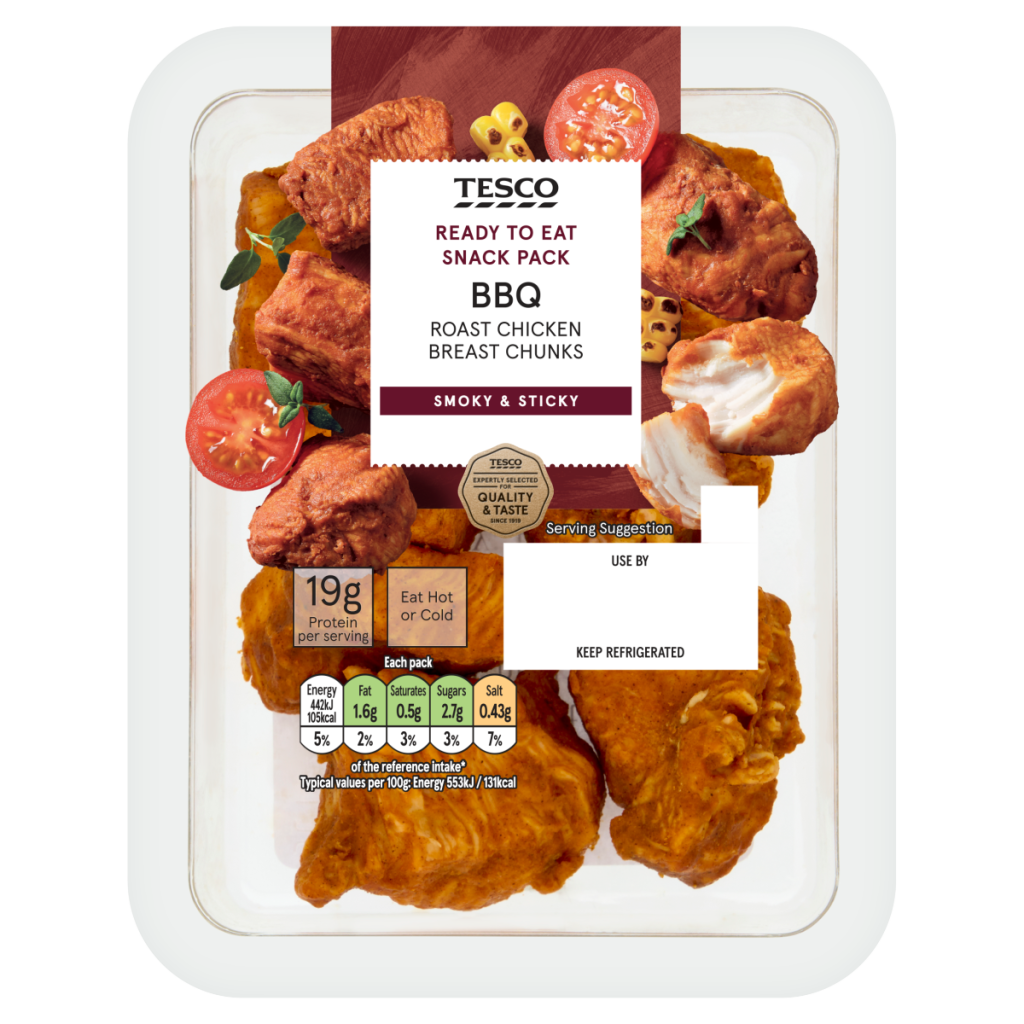 Tesco BBQ Roast Chicken Breast Chunks 80g