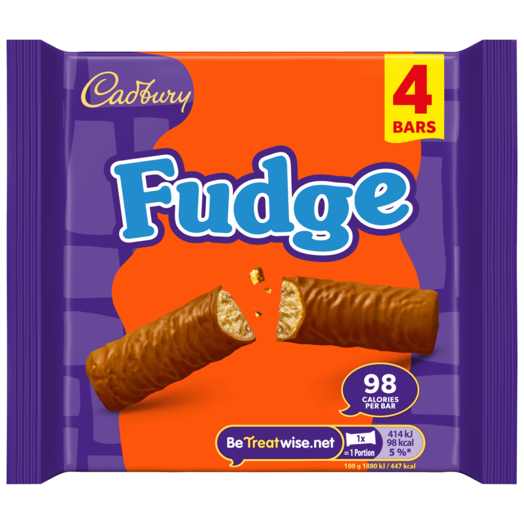 Cadbury Fudge Chocolate Bar 4 Pack Multipack 88 g (4 x 22g)