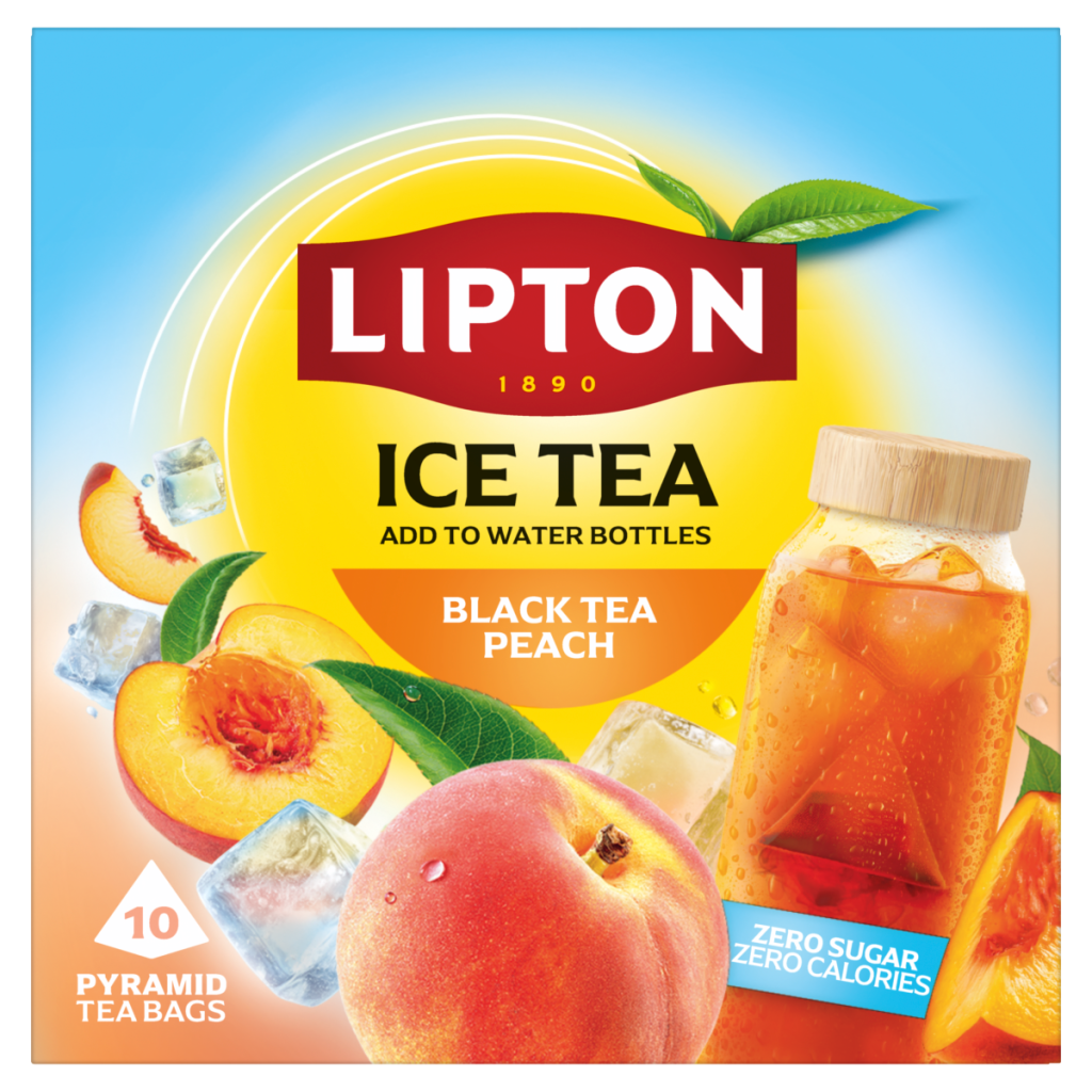 Lipton Black Tea Peach Pyramid Ice Tea Bags 35g (10 x 3.5g)