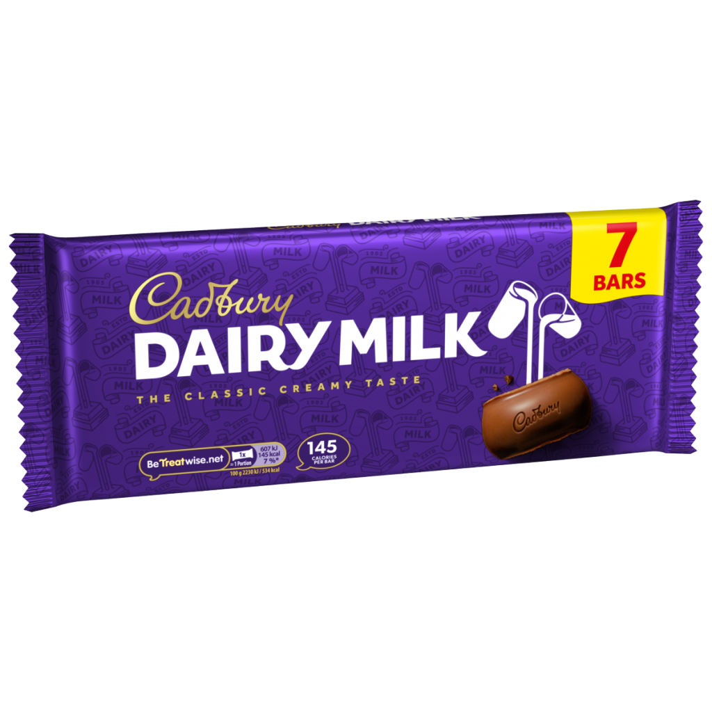 Cadbury Dairy Milk Chocolate Bar 7 Pack Multipack 190.4 g