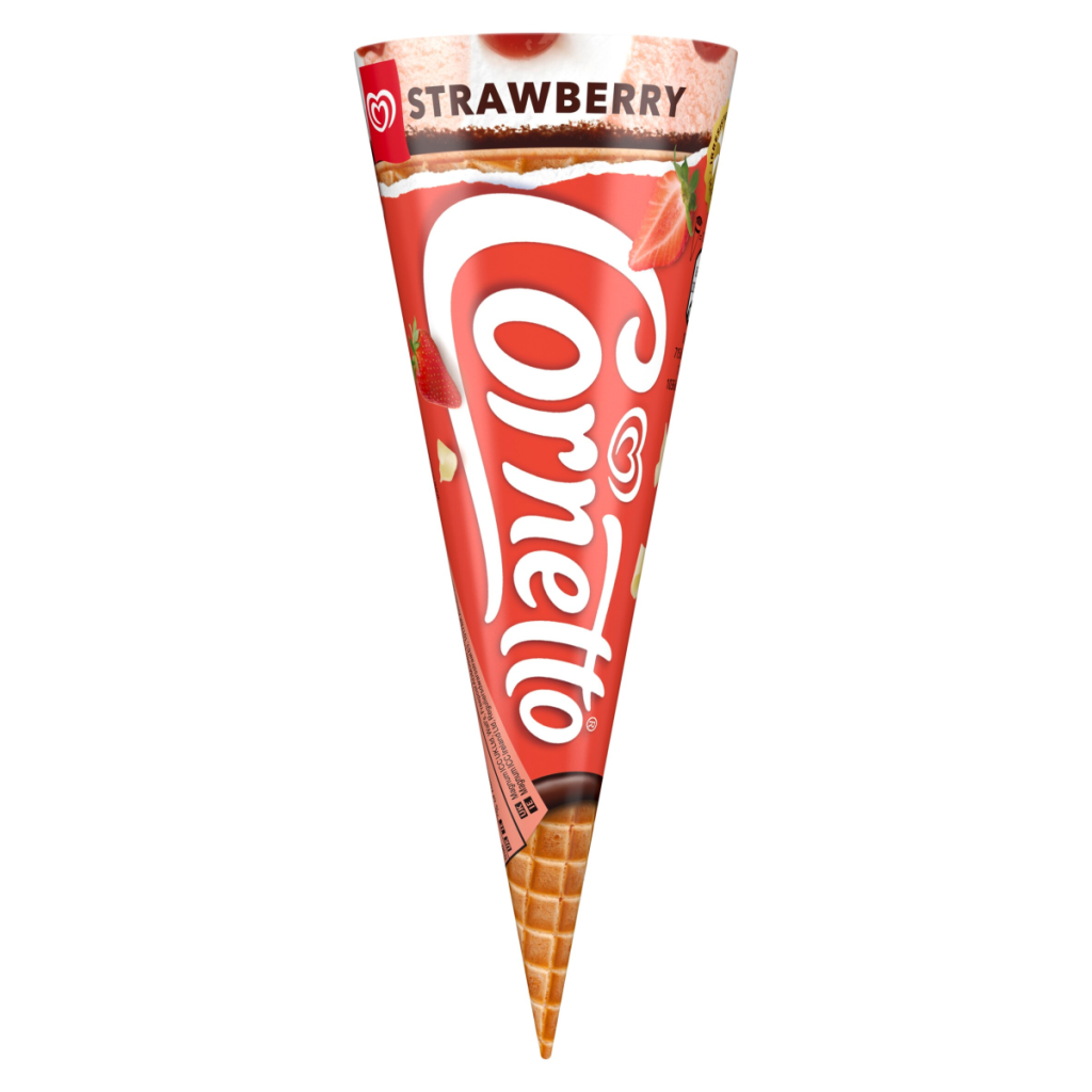 Cornetto Strawberry Ice Cream Cone 120 ml