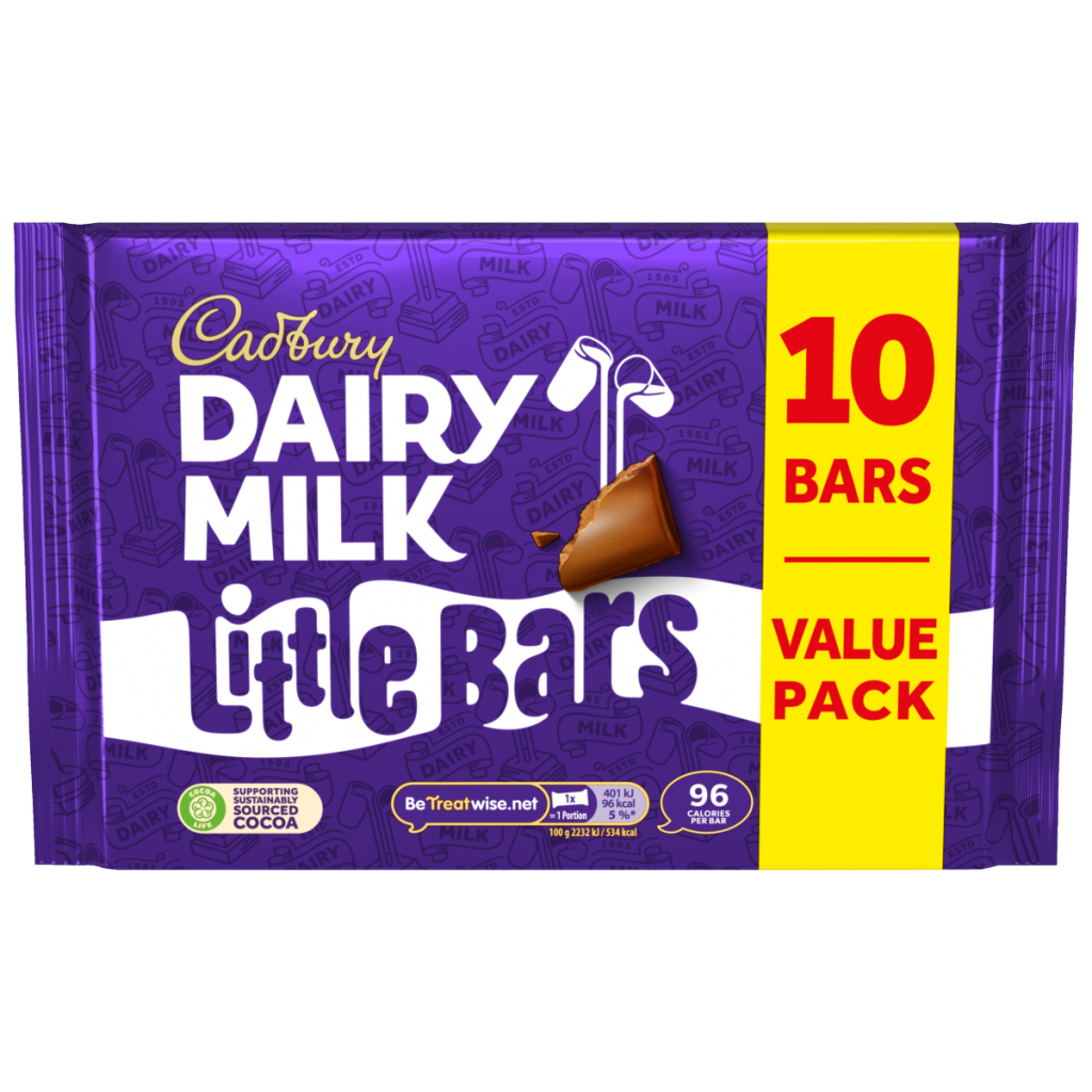 Cadbury Dairy Milk Little Bar Chocolate Bar 10 Pack Multipack 180 g