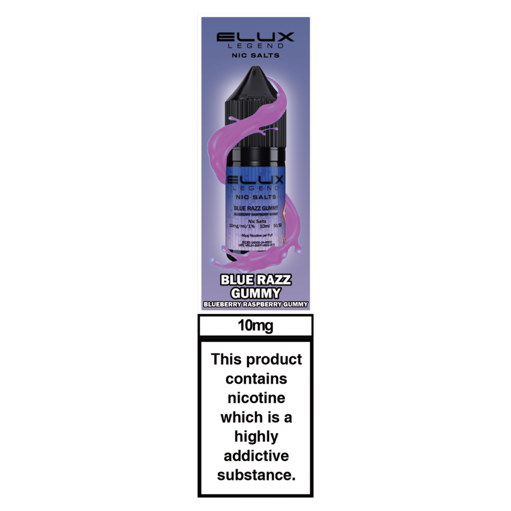 Elux Legend Nic Salts Blueberry Raspberry Gummy 10mg